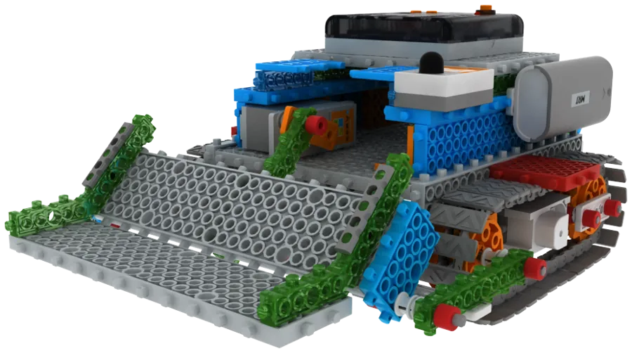 Render do projeto Trator escavadeira
